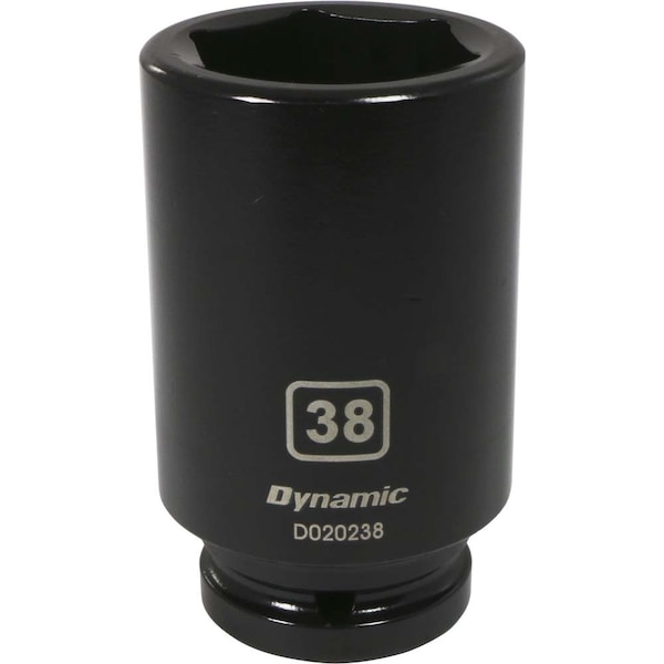 3/4" Drive Deep Socket, Black Phosphate, Tools 3/4" Drive 6 Point Metric, 38mm Deep Length